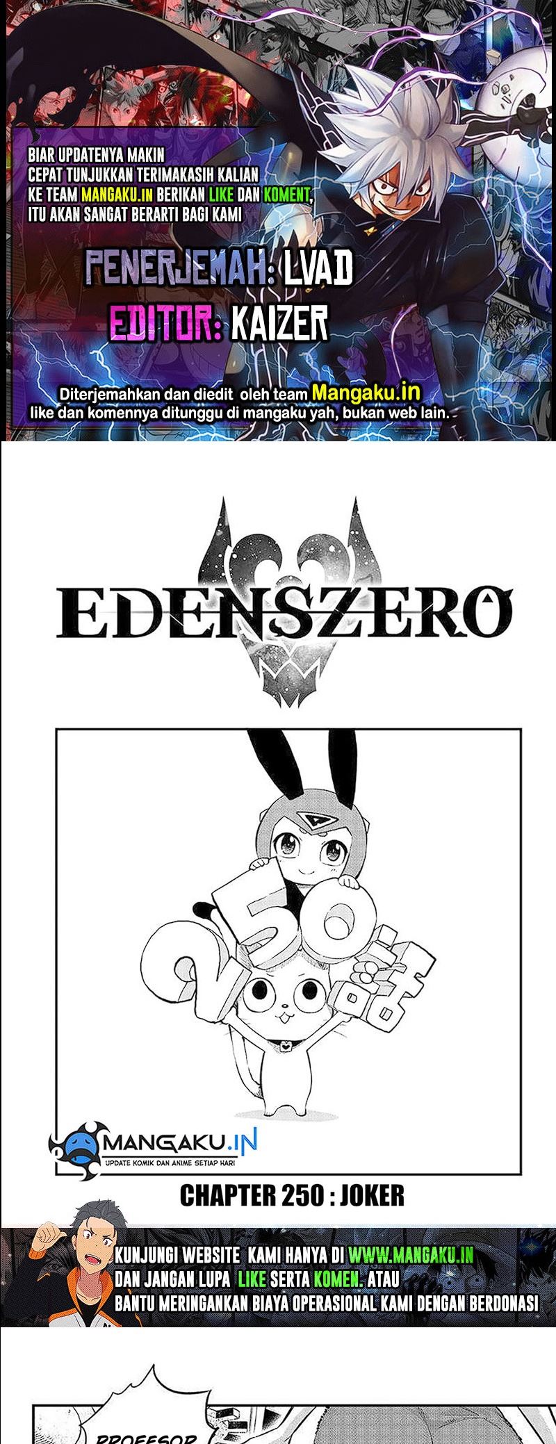 Eden’s Zero Chapter 250